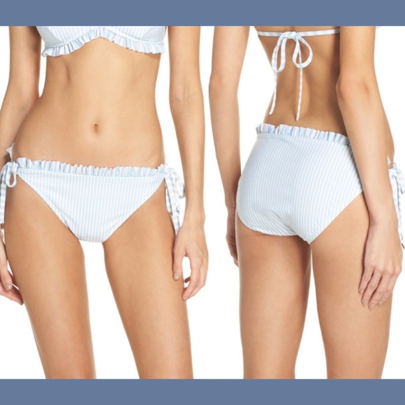 NWT Ted Baker Haleea Side Tie Stripe Bikini Bottom [T.B. SIZE‎ 4 ] - Picture 1 of 7